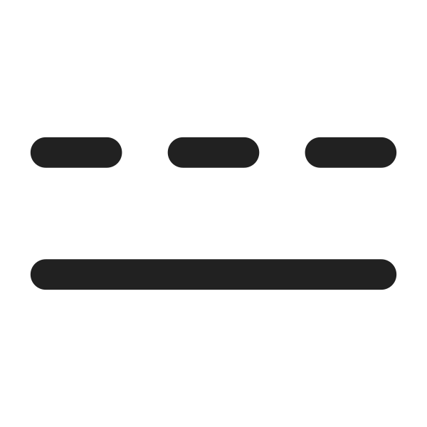 Ic Fluent Line Horizontal 2 Dashes Solid 28 Filled