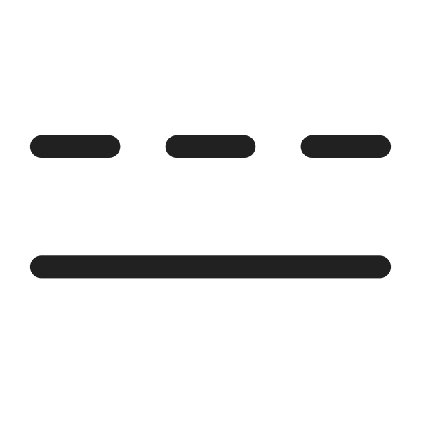 Ic Fluent Line Horizontal 2 Dashes Solid 28 Regular