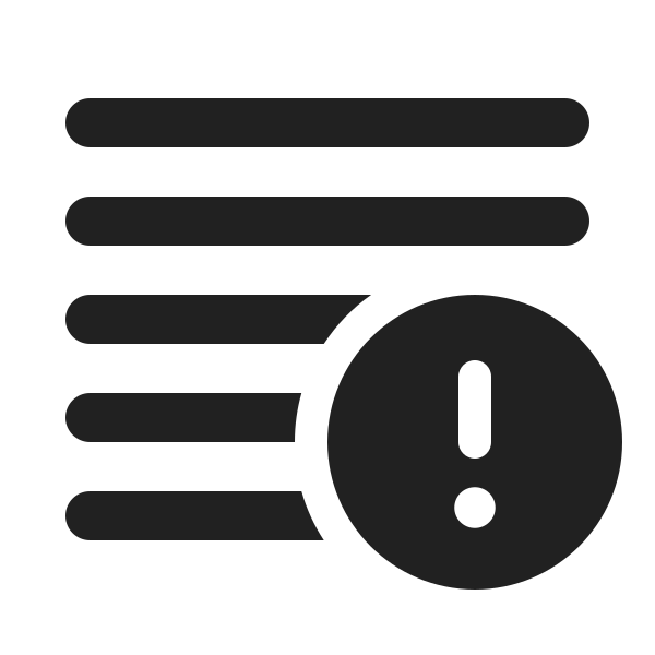 Ic Fluent Line Horizontal 5 Error 20 Filled