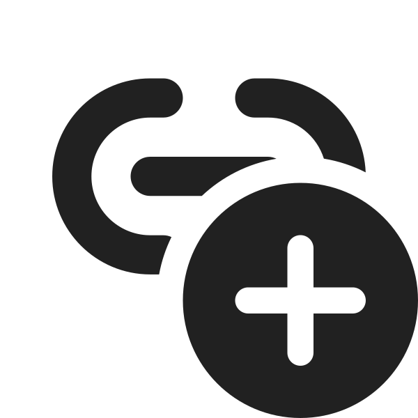 Ic Fluent Link Add 16 Filled