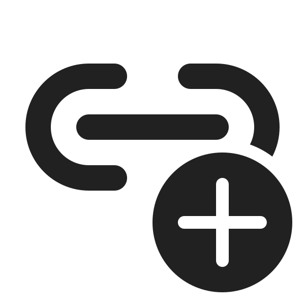 Ic Fluent Link Add 24 Filled