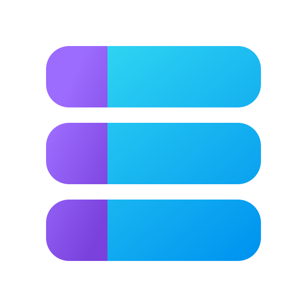 Ic Fluent List Bar 20 Color