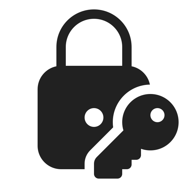 Ic Fluent Lock Closed Key 20 Filled