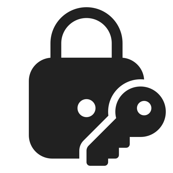 Ic Fluent Lock Closed Key 24 Filled