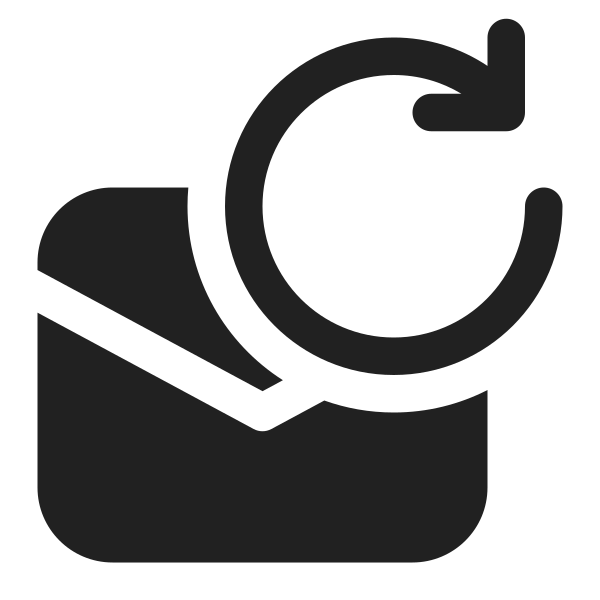 Ic Fluent Mail Arrow Clockwise 16 Filled