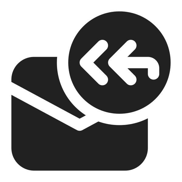 Ic Fluent Mail Arrow Double Back 16 Filled