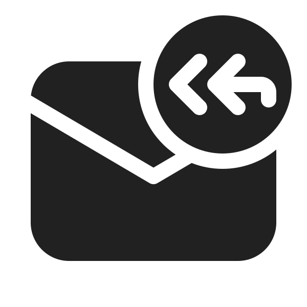 Ic Fluent Mail Arrow Double Back 20 Filled