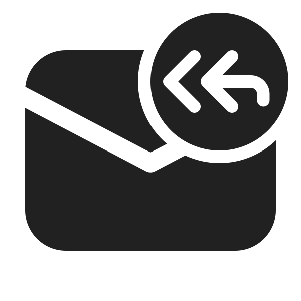 Ic Fluent Mail Arrow Double Back 24 Filled