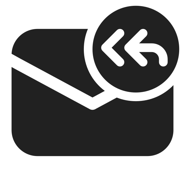Ic Fluent Mail Arrow Double Back 32 Filled
