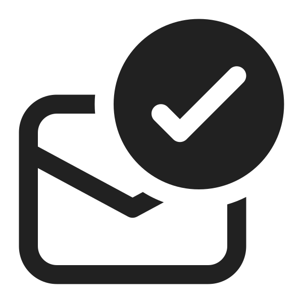Ic Fluent Mail Checkmark 16 Regular