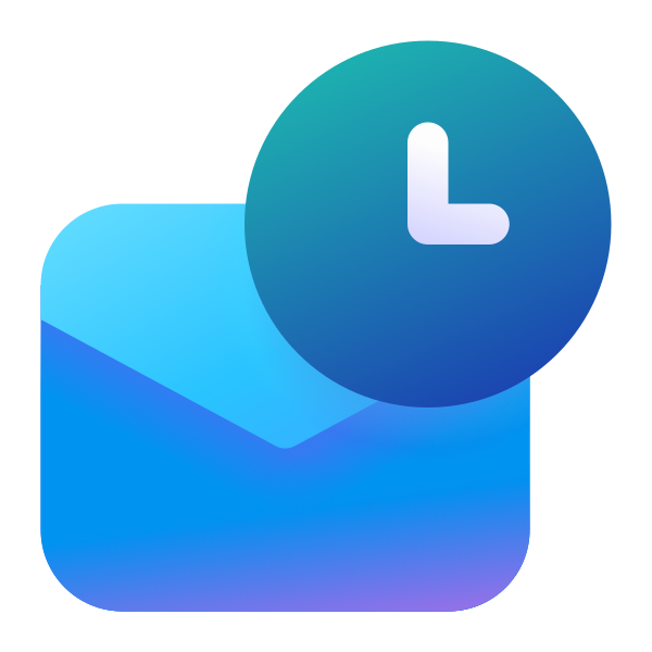 Ic Fluent Mail Clock 16 Color