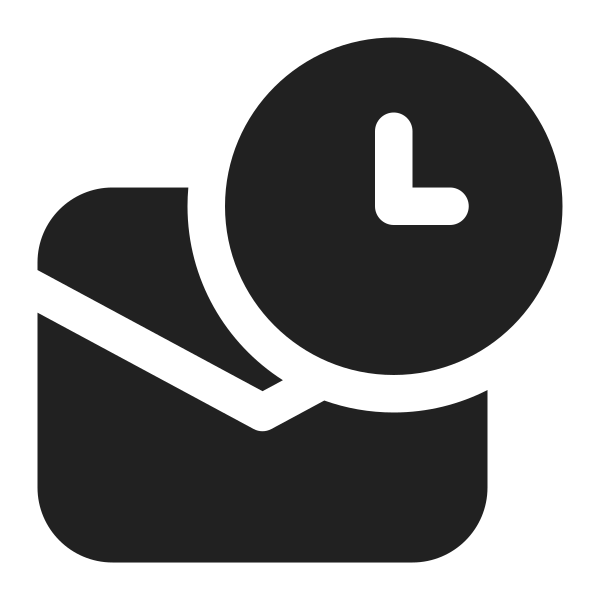 Ic Fluent Mail Clock 16 Filled