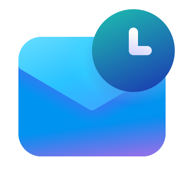 Ic Fluent Mail Clock 20 Color