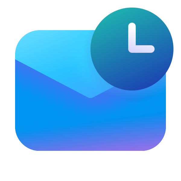 Ic Fluent Mail Clock 24 Color