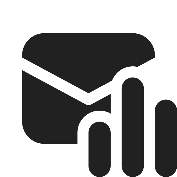 Ic Fluent Mail Data Bar 16 Filled