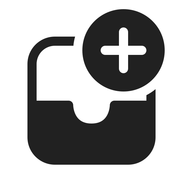 Ic Fluent Mail Inbox Add 20 Filled