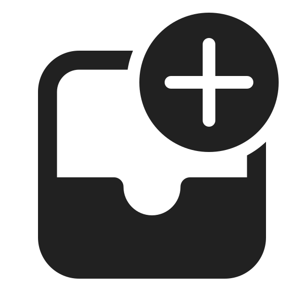 Ic Fluent Mail Inbox Add 24 Filled