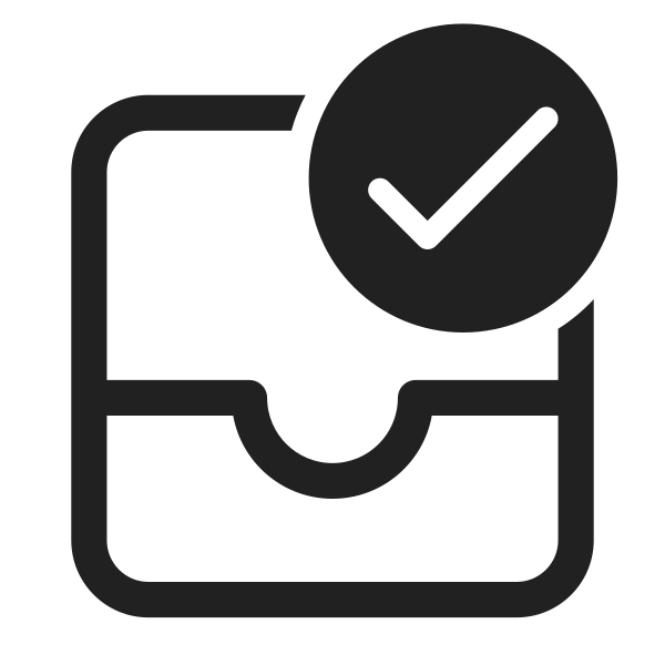 Ic Fluent Mail Inbox Checkmark 28 Regular
