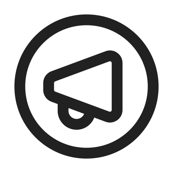 Ic Fluent Megaphone Circle 24 Regular