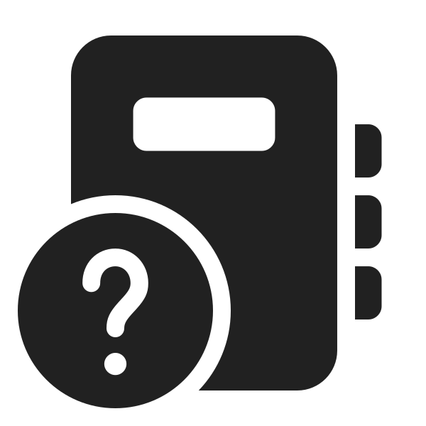Ic Fluent Notebook Question Mark 24 Filled