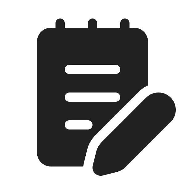 Ic Fluent Notepad Edit 20 Filled