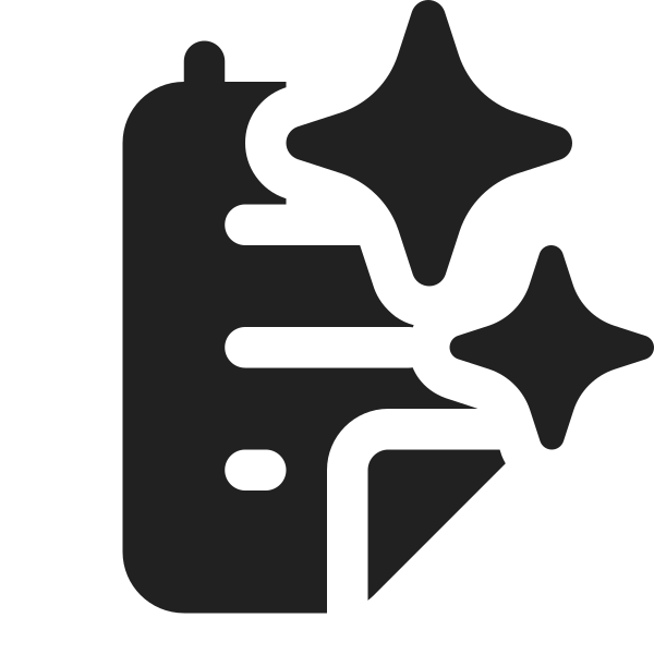 Ic Fluent Notepad Sparkle 16 Filled
