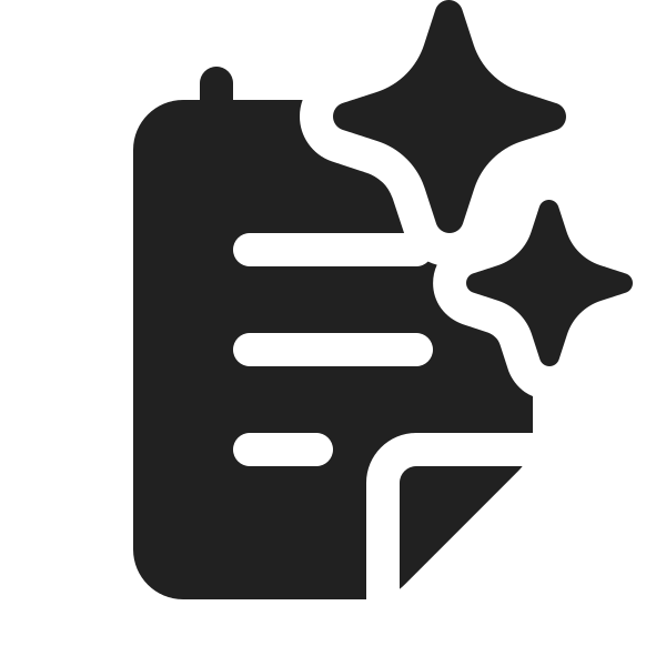 Ic Fluent Notepad Sparkle 20 Filled