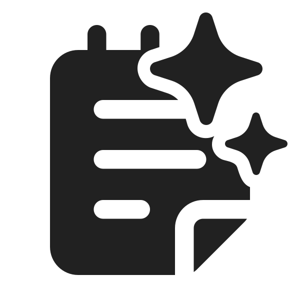 Ic Fluent Notepad Sparkle 24 Filled