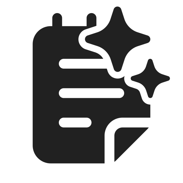 Ic Fluent Notepad Sparkle 28 Filled