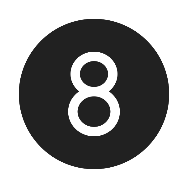 Ic Fluent Number Circle 8 20 Filled