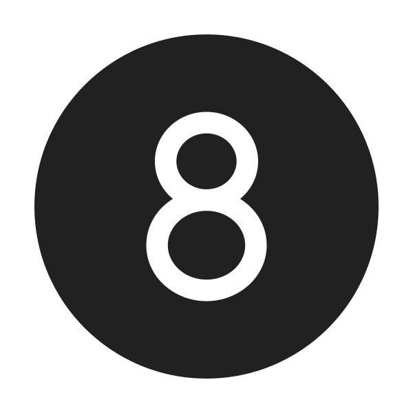 Ic Fluent Number Circle 8 48 Filled