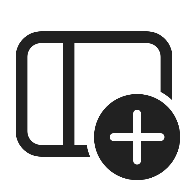 Ic Fluent Panel Left Add 24 Regular