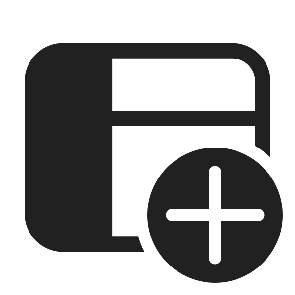 Ic Fluent Panel Left Header Add 48 Filled