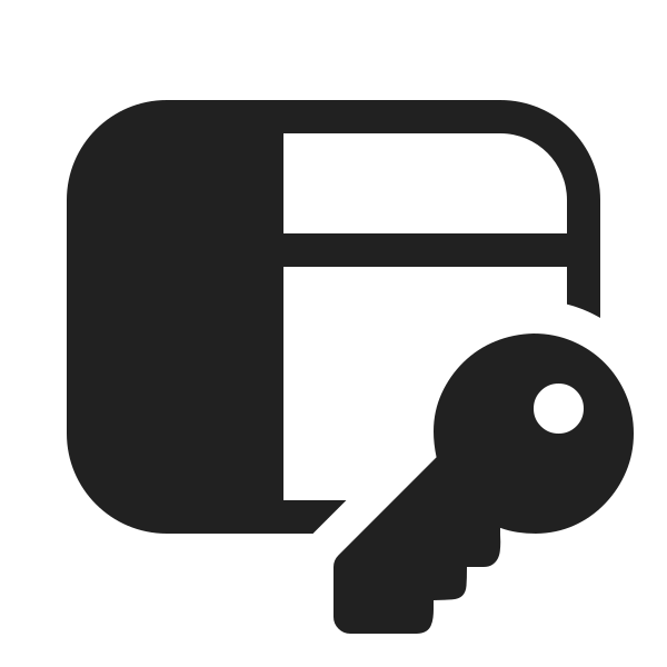 Ic Fluent Panel Left Header Key 20 Filled