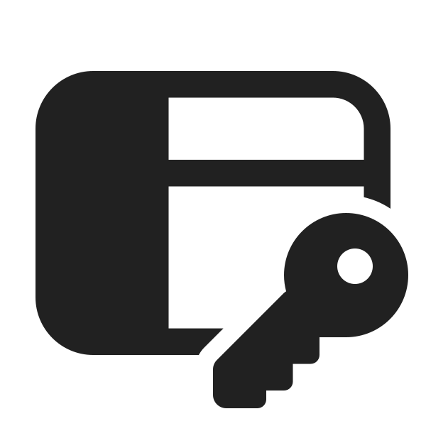 Ic Fluent Panel Left Header Key 24 Filled