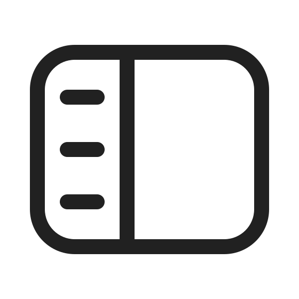 Ic Fluent Panel Left Text 20 Regular
