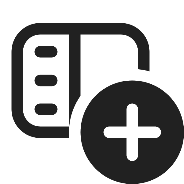 Ic Fluent Panel Left Text Add 16 Regular