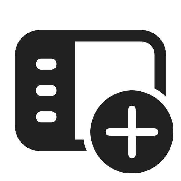 Ic Fluent Panel Left Text Add 24 Filled