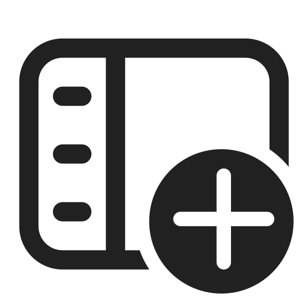 Ic Fluent Panel Left Text Add 32 Regular