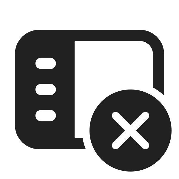 Ic Fluent Panel Left Text Dismiss 24 Filled