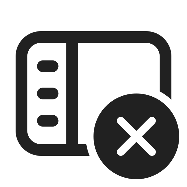 Ic Fluent Panel Left Text Dismiss 24 Regular