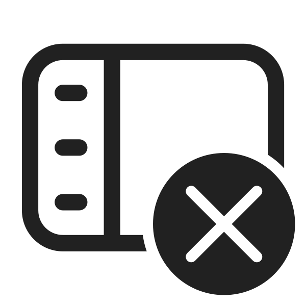 Ic Fluent Panel Left Text Dismiss 28 Regular