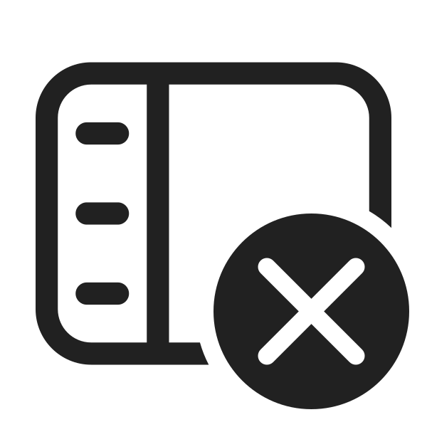 Ic Fluent Panel Left Text Dismiss 48 Regular