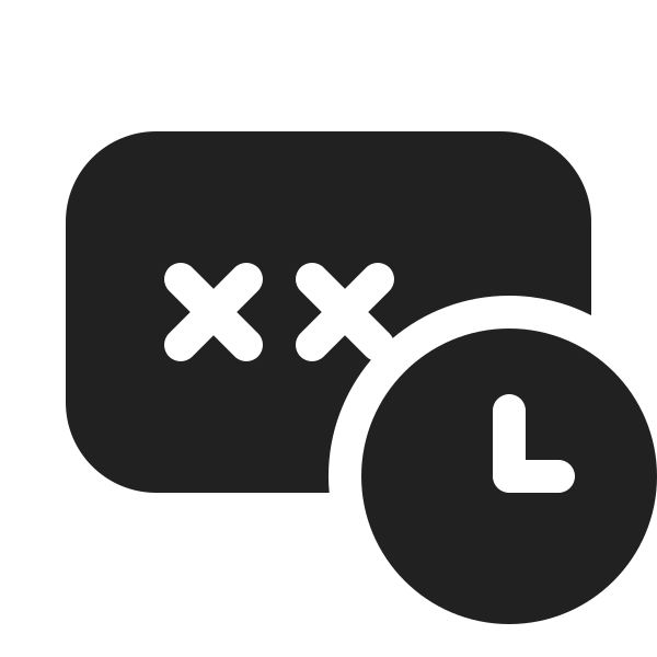 Ic Fluent Password Clock 20 Filled