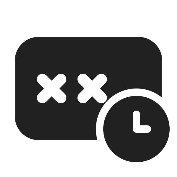 Ic Fluent Password Clock 24 Filled