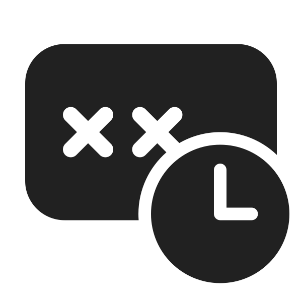 Ic Fluent Password Clock 48 Filled