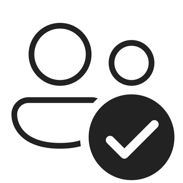 Ic Fluent People Checkmark 32 Light