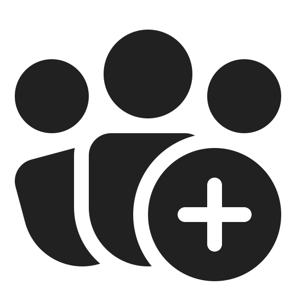 Ic Fluent People Community Add 20 Filled