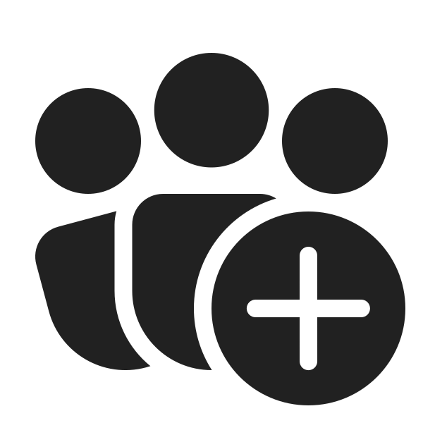 Ic Fluent People Community Add 24 Filled