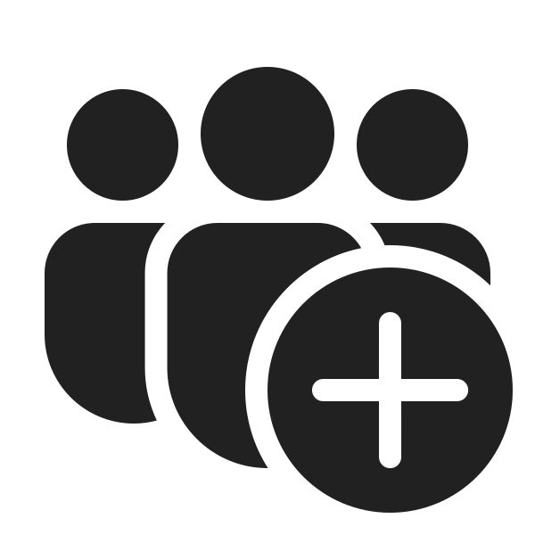Ic Fluent People Team Add 24 Filled